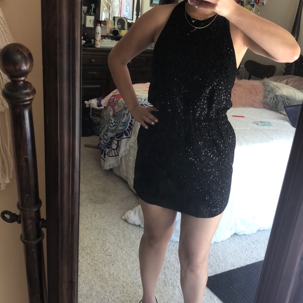 BoBo Velvet Sequin Mini Dress
